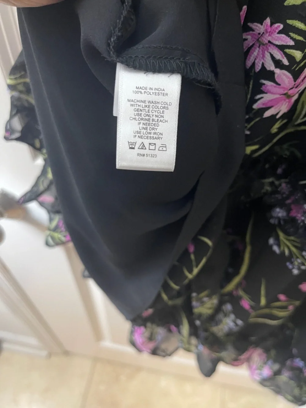 CeCe Plus Size Smocked Waist Ruffle  Sleeveless Mock Neck Floral Midi Dress - Picture 13 of 13